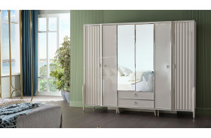 Шестистворчатый шкаф Gravita (Гравита) GRAV-34 слоновая кость