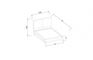 Кровать двуспальная Миранте (Mirante) MINT-26