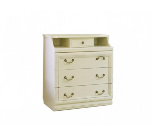 Бельевой комод Нинель ММ-167-04 (белая эмаль)