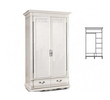 Шкаф для одежды Оскар ММ-216-01/02Б (белая эмаль+пт)