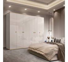 Шестистворчатый шкаф для одежды  Rimini РМШ2/6 (слоновая кость)