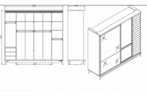 Шкаф 3-х дверный Мавенна MAVN-21