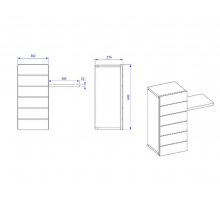 Шкаф навесной Мавенна (Mavenna) MAVN-15E