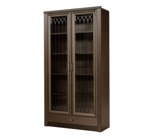Шкаф витрина в гостиную Орлеан 838 ясень темный