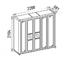 Шкаф платяной 5-ти дверный Мистраль (Mistral) MIST-33