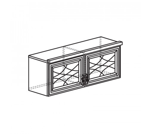 Шкаф навесной в гостиную Лира 48 темный