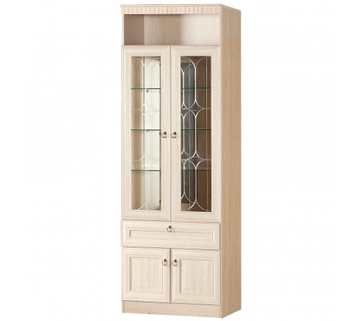 Шкаф витрина для посуды Инна 612 светлый